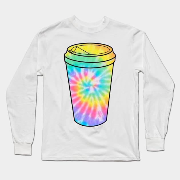 Tie Dye Cup Of Coffee Long Sleeve T-Shirt by Africanob